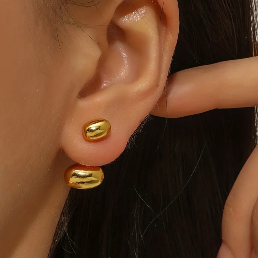 Double Ball Stud Earrings